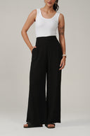 SS27 Wide Leg Trousers - Black