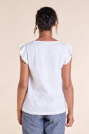 SS25 GOTS Organic Cotton Frill Top - White