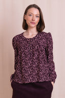 AW26 Buttoned Top - Burgandy
