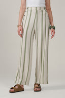 SS27 Printed Linen Trousers - Ecru