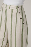 SS27 Printed Linen Trousers - Ecru