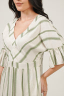 SS27 V Neck Maxi Dress - Ecru