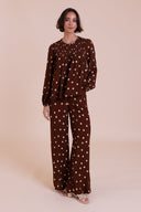 SS26 Minimal Wide Leg Trousers - Chocolate