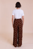 SS26 Minimal Wide Leg Trousers - Chocolate