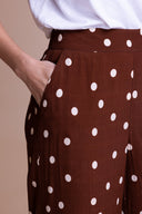 SS26 Minimal Wide Leg Trousers - Chocolate