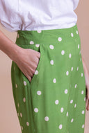 SS26 Minimal Wide Leg Trousers2 - Meadow Green