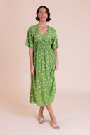 SS26 Frill Tea Dress - Meadow Green