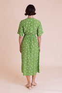 SS26 Frill Tea Dress - Meadow Green