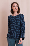 AW26 Textured Jersey Top - Navy