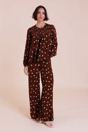 SS26 Shirred Blouse - Chocolate