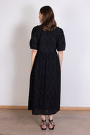 SS26 Broderie Anglais Midi Dress - Black