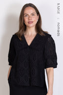 SS26 Broderie Anglaise Blouse - Black