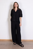 SS26 Broderie Anglaise Blouse - Black