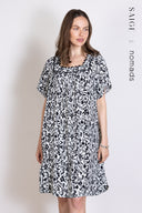 SS25 Sustainable Viscose Tunic Dress - Black & Ivory