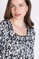 SS25 Sustainable Viscose Tunic Dress - Black & Ivory