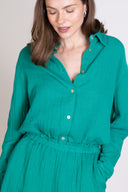 SS25 Double Cotton Shorts - Emerald