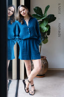SS25 Double Cotton Shorts - Prussian Blue