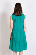SS25 Ruffled Tunic Dress - Emerald