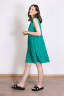 SS25 Ruffled Tunic Dress - Emerald