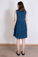 SS25 Ruffled Tunic Dress - Prussian Blue