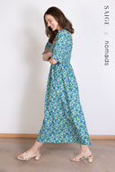 SS25 Organic Cotton Poplin Midi Dress - Fern Multi