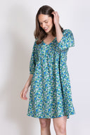 SS25 Organic Cotton Poplin Easy Dress - Fern Multi