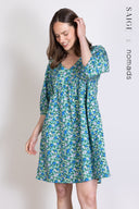 SS25 Organic Cotton Poplin Easy Dress - Fern Multi