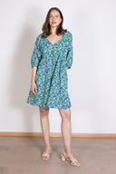 SS25 Organic Cotton Poplin Easy Dress - Fern Multi