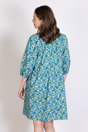 SS25 Organic Cotton Poplin Easy Dress - Fern Multi