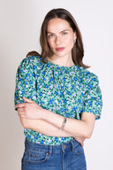 SS25 Organic Cotton Poplin Top - Fern Multi