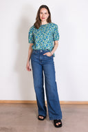 SS25 Organic Cotton Poplin Top - Fern Multi