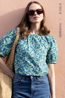 SS25 Organic Cotton Poplin Top - Fern Multi