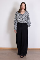 SS26 Linen High Waisted Wide Leg Trouser - Black