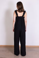 SS26 Linen High Waisted Wide Leg Trouser - Black