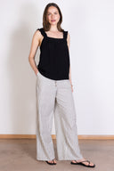 SS25 Linen Frill Cami - Black