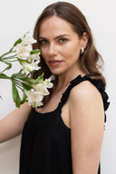 SS25 Linen Frill Cami - Black