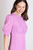 SS26 Sustainable Viscose Midi Dress - Orchid & Ivory