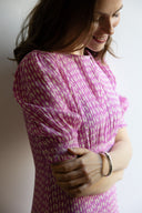 SS26 Sustainable Viscose Midi Dress - Orchid & Ivory