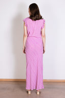 SS25 Sustainable Viscose Midaxi Skirt - Orchid & Ivory