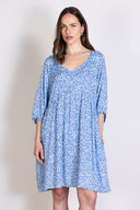 SS26 Easy Day Dress - Blue & Ivory