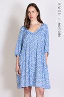 SS26 Easy Day Dress - Blue & Ivory