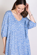 SS26 Easy Day Dress - Blue & Ivory