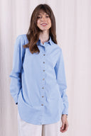 SS26 - Cotton Poplin Plain Shirt - Misty