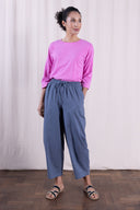 SS26 - Elastic Waist Bubble Trouser - Pepper
