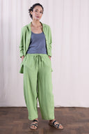 SS26 - Elastic Waist Bubble Trouser - Pistachio