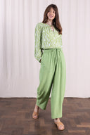 SS26 - Elastic Waist Bubble Trouser - Pistachio