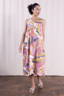 SS26 - Bubble sleeveless Midi Dress - Multi