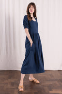 SS26 - Gathered Sleeve Dress - Oxford
