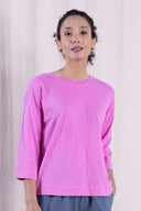SS26 - 3/4 Sleeve Jersey Top - Orchid