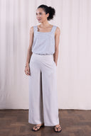 SS26 - Wide Leg Linen Trouser - Natural